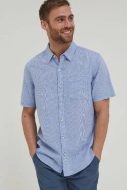 FatFace Blue Bugle Micro Check Shirt