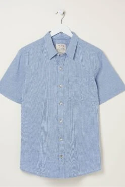 FatFace Blue Bugle Micro Check Shirt 11 FatFace Blue Bugle Micro Check Shirt -Fat Face Shop M90898s5
