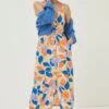 FatFace Orange Corey Stencil Floral Midi Dress 2 FatFace Orange Corey Stencil Floral Midi Dress -Fat Face Shop M91 933s