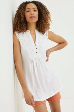FatFace Jessica Embroidered Tunic Top
