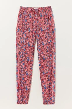 FatFace Red Lyme Woodblock Cuffed Trousers -Fat Face Shop M91931s5