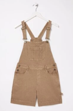 FatFace Natural Shortie Canvas Dungaree -Fat Face Shop N05403s5