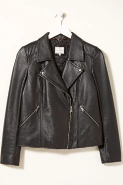 FatFace Black Bethany Biker Jacket -Fat Face Shop T02688s4