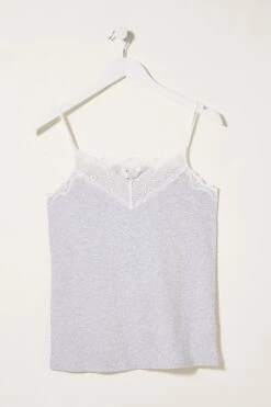 FatFace Grey V-Neck Lace Vest
