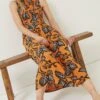 FatFace Yellow Anna Vine Floral Midi Dress 1 FatFace Yellow Anna Vine Floral Midi Dress -Fat Face Shop T49 423s