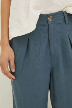 FatFace Blue Portloe Cropped Trousers -Fat Face Shop T49387s4