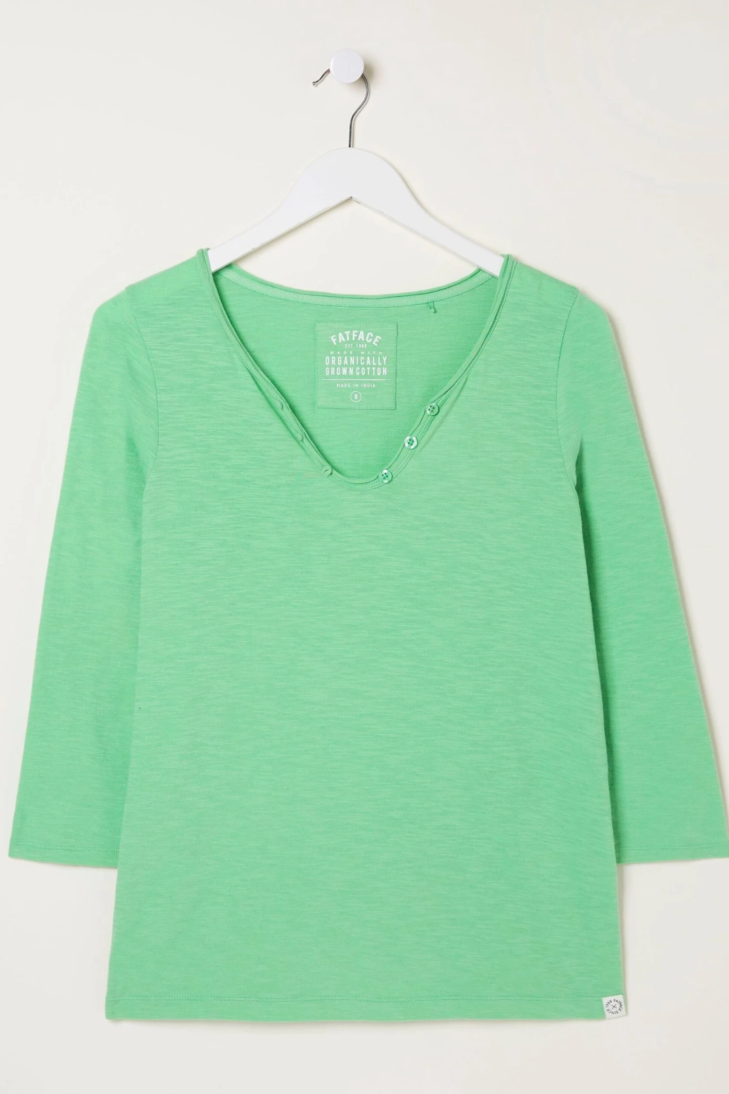 FatFace Green Porter Organic Cotton T-Shirt 6 FatFace Green Porter Organic Cotton T-Shirt - Image 4