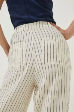 FatFace Cream Pendeen Stripe Wide Leg Trousers -Fat Face Shop T49435s7