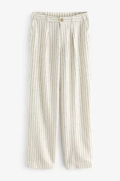 FatFace Cream Pendeen Stripe Wide Leg Trousers -Fat Face Shop T49435s8