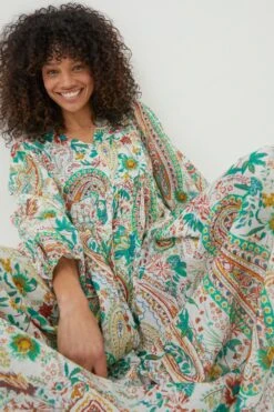 FatFace Natural Jocelyn Paisley Maxi Dress 9 FatFace Natural Jocelyn Paisley Maxi Dress -Fat Face Shop T49476s3