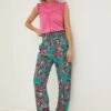 FatFace Green Festival Shirred Trousers -Fat Face Shop T49489s