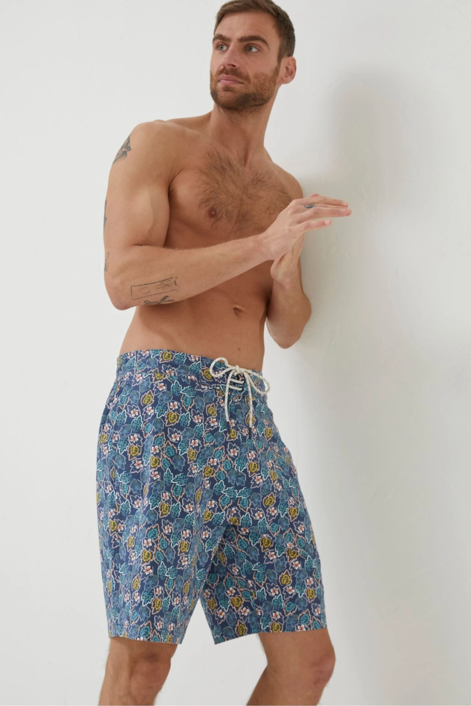 FatFace Blue Camber Pineapple Swim Shorts 3 FatFace Blue Camber Pineapple Swim Shorts