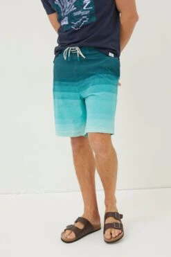 FatFace Green Camber Ombre Swim Shorts