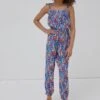 FatFace Pink Tropical Print Jumpsuit -Fat Face Shop T52 398s