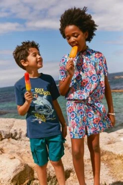 FatFace Pink Tropical Print Shirt -Fat Face Shop T52 399s2