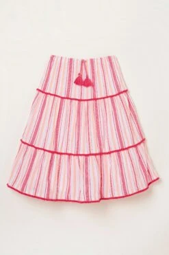 FatFace Pink Elodie Stripe Woven Skirt