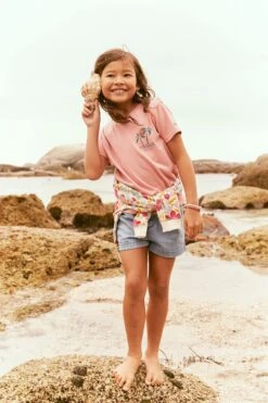 FatFace Pink Palm Mini Me T-Shirt -Fat Face Shop T52338s2