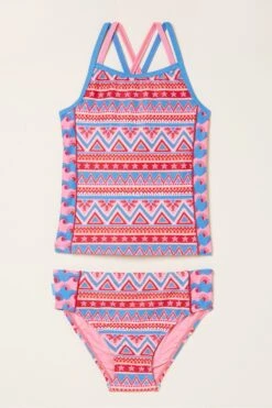 FatFace Pink Aztec Tankini Set -Fat Face Shop T52349s4