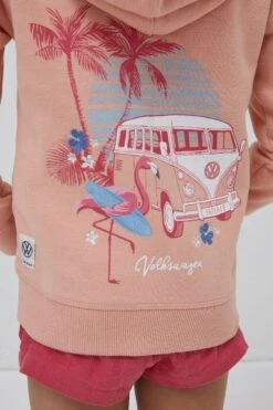 FatFace Pink Graphic Zip Hoodie -Fat Face Shop T52404s3