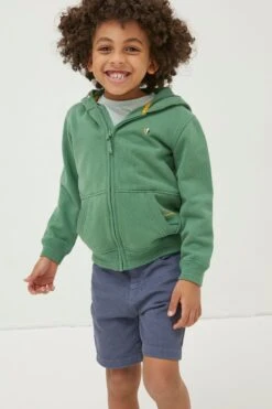 FatFace Green Saltwater Croc Zip Hoodie