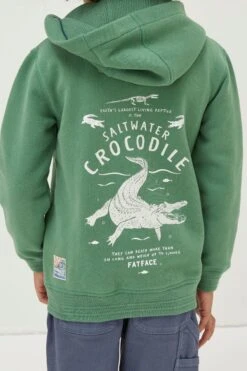 FatFace Green Saltwater Croc Zip Hoodie -Fat Face Shop T52407s3