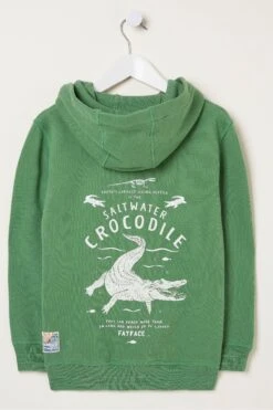 FatFace Green Saltwater Croc Zip Hoodie -Fat Face Shop T52407s5