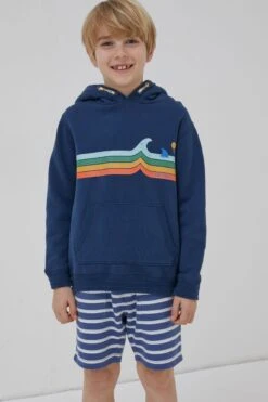 FatFace Blue Wave Popover Hoodie