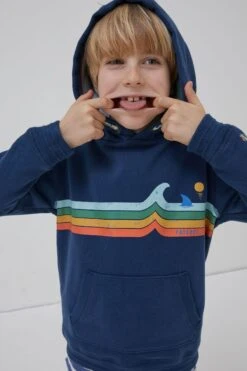 FatFace Blue Wave Popover Hoodie -Fat Face Shop T52411s3