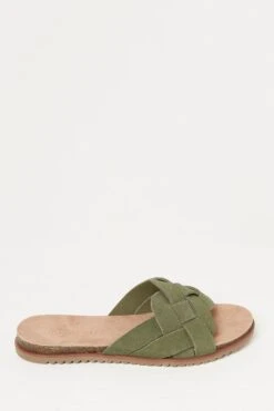 FatFace Green Andrea Weave Sandals