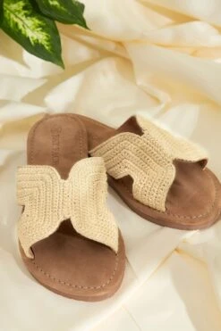 FatFace Natural Larissa Crochet Sandals -Fat Face Shop T53243s3
