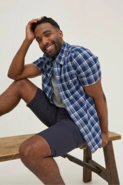 FatFace Blue Crowford Check Shirt