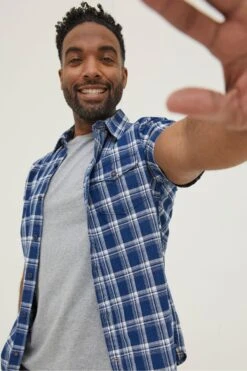 FatFace Blue Crowford Check Shirt -Fat Face Shop T54363s3