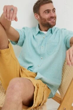 FatFace Green Bugle Micro Check Shirt