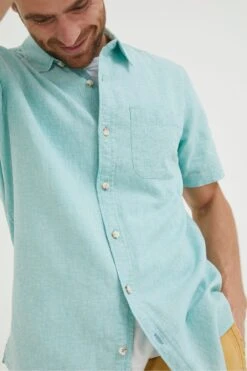 FatFace Green Bugle Micro Check Shirt -Fat Face Shop T54368s3