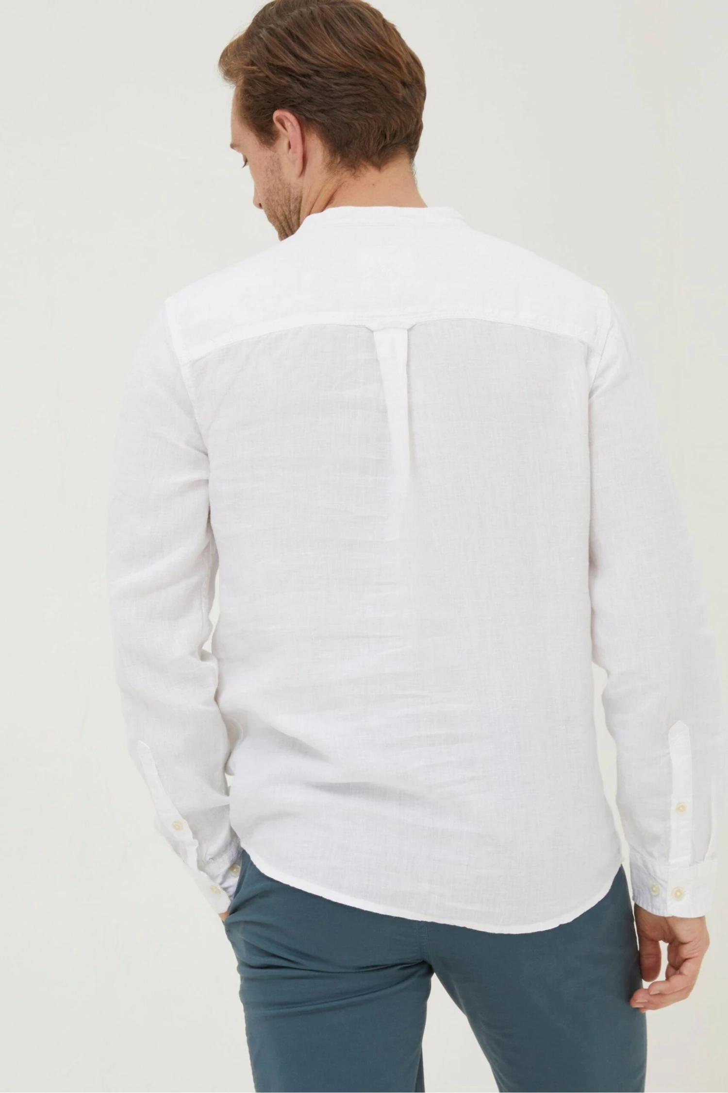 FatFace Linen Grandad White Shirt 4 FatFace Linen Grandad White Shirt - Image 2
