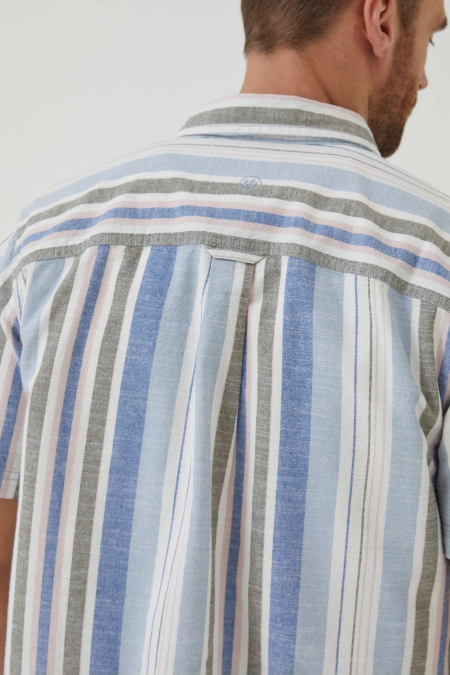 FatFace Blue Tynemouth Stripe Shirt 7 FatFace Blue Tynemouth Stripe Shirt - Image 5