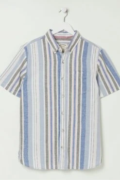 FatFace Blue Tynemouth Stripe Shirt 16 FatFace Blue Tynemouth Stripe Shirt -Fat Face Shop T54762s7