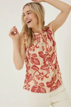 FatFace Natural Morgan Vine Floral Cami