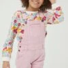 FatFace Pink Coloured Shortie Dungarees