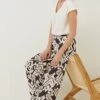 FatFace Isla Bold Ikat Wide Leg Brown Trousers -Fat Face Shop T60372s
