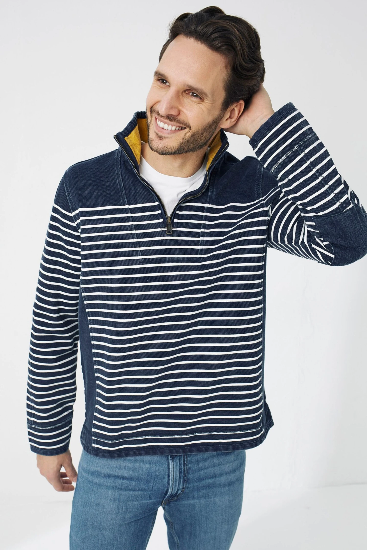 FatFace Blue Airlie Breton Sweat Top 3 FatFace Blue Airlie Breton Sweat Top