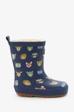 FatFace Boys Woodland Animal Print Wellies