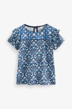 FatFace Blue Mix Tile Print T-Shirt