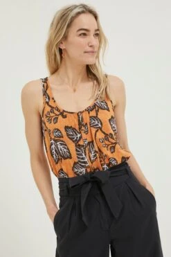 FatFace Yellow Flora Vine Floral Vest