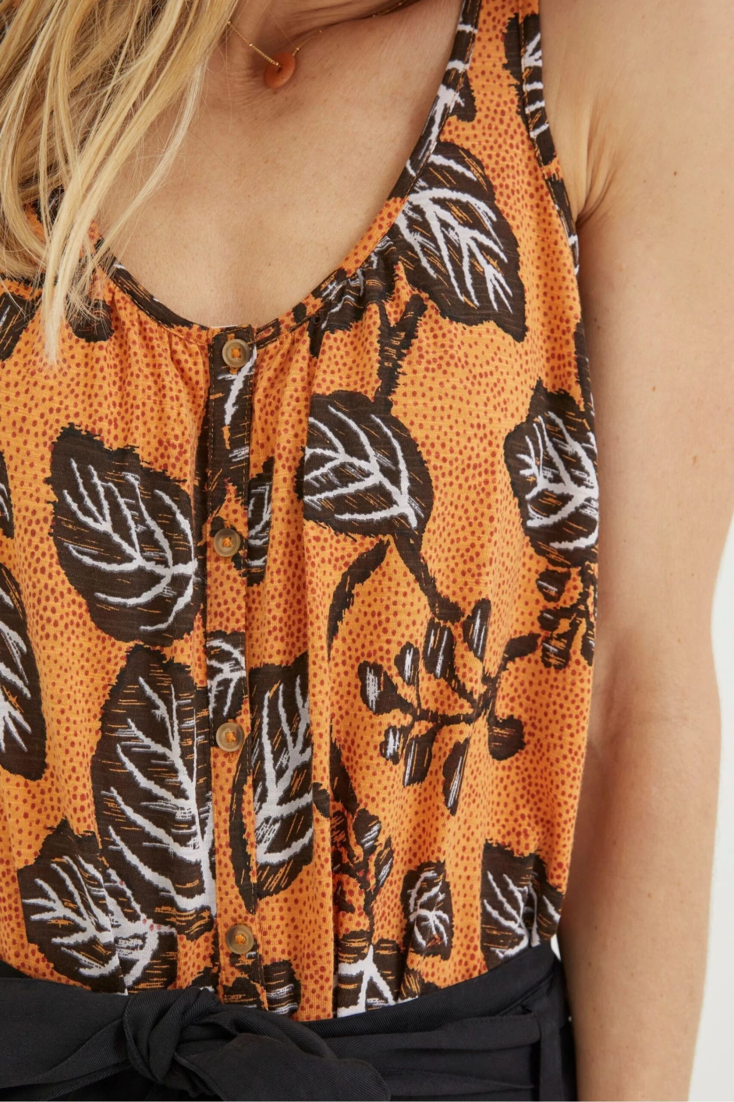 FatFace Yellow Flora Vine Floral Vest 6 FatFace Yellow Flora Vine Floral Vest - Image 4