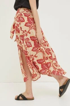 FatFace Cream Sascha Vine Floral Midi Skirt -Fat Face Shop U04 401s3