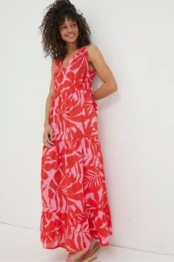 FatFace Avery Ikat Leaves Midi Dress -Fat Face Shop U04 574s3