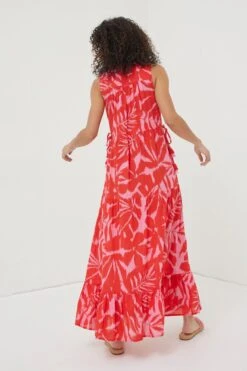 FatFace Avery Ikat Leaves Midi Dress -Fat Face Shop U04 574s4