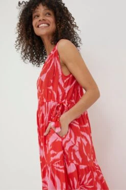 FatFace Avery Ikat Leaves Midi Dress -Fat Face Shop U04 574s5