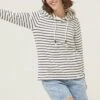 FatFace Natural Sally Stripe Hoodie -Fat Face Shop U04541s